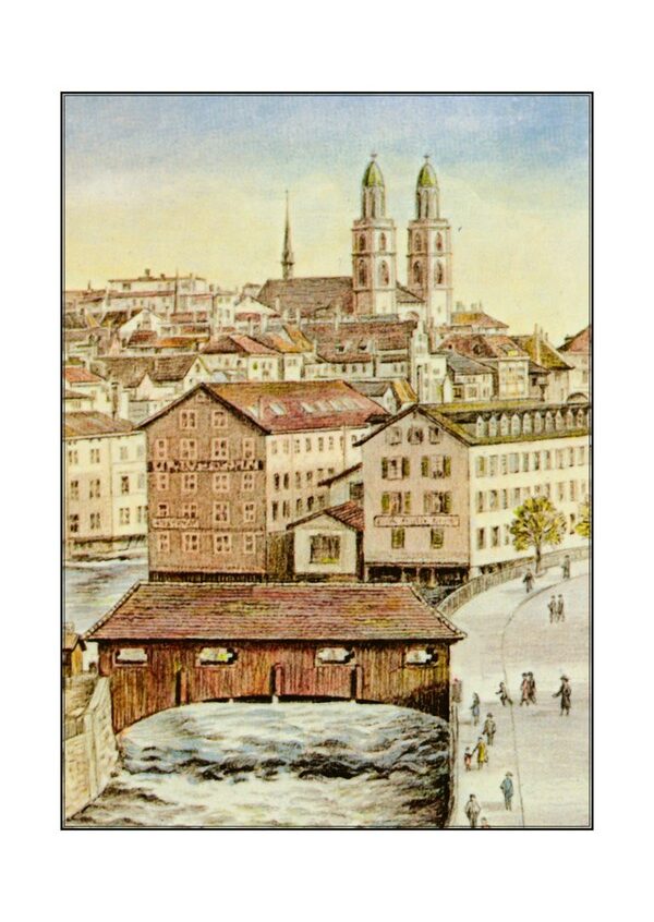 Postkarte · Zuerich · Wasserkirche · Grossmuenster Historisch