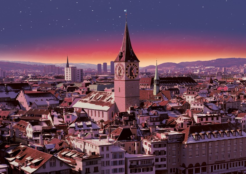 Postkarte · Zuerich · Altstadt · Stpeter Luftbild